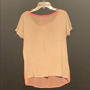 Short sleeve, see through back, t-shirt